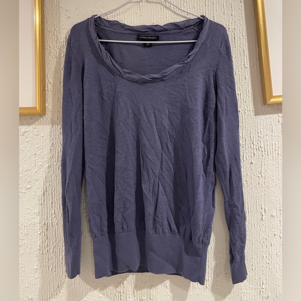 Banana Republic Purple Crew Neck Sweater